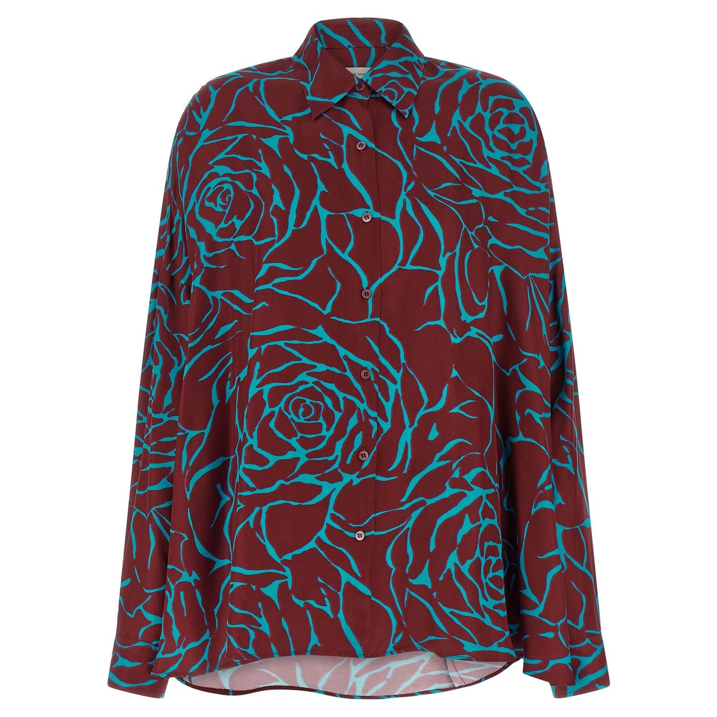 Dries Van Noten Bordeaux Viscose Blouse