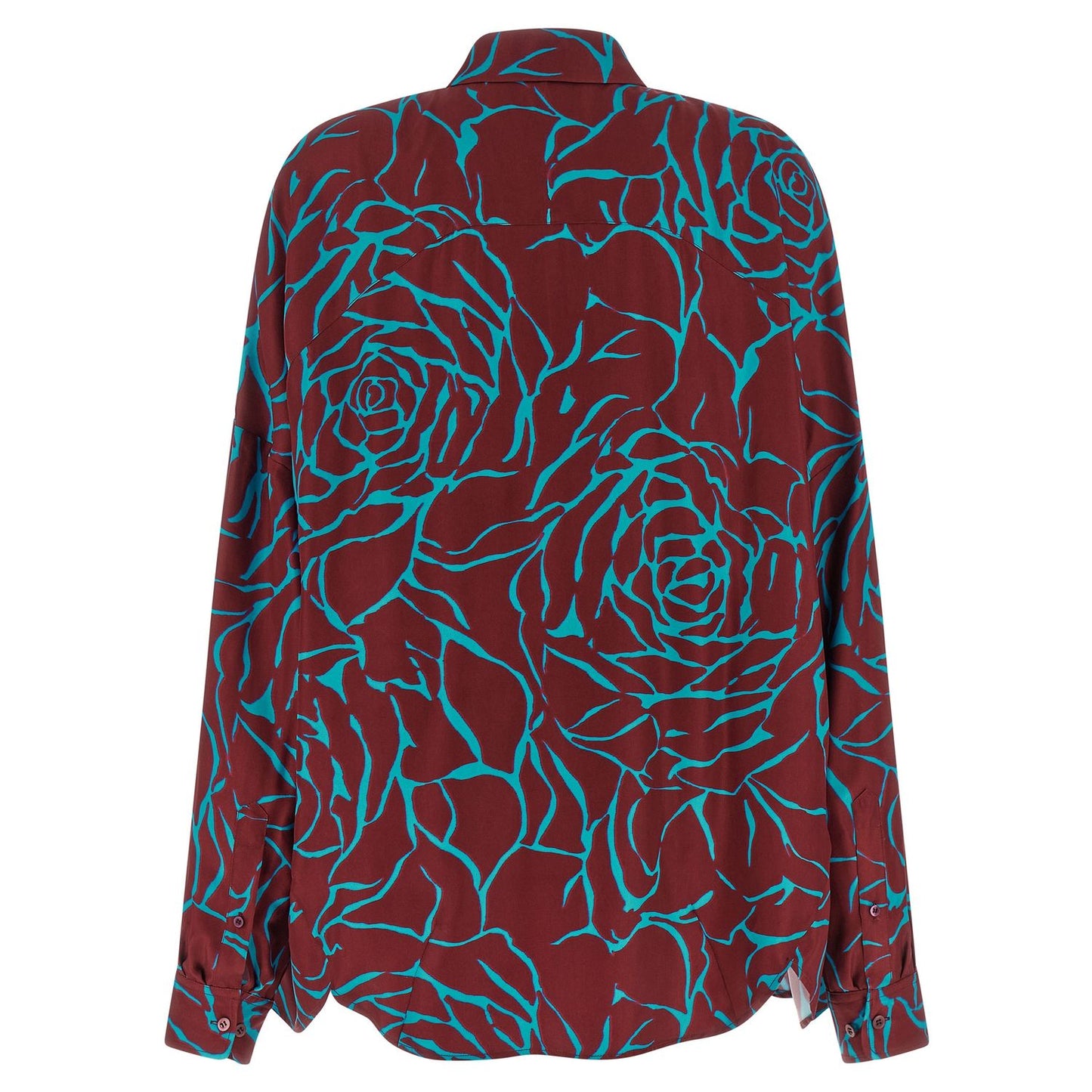 Dries Van Noten Bordeaux Viscose Blouse