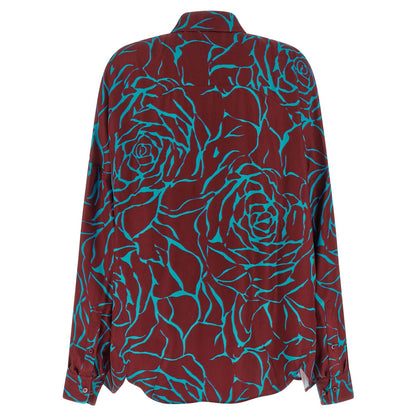 Dries Van Noten Bordeaux Viscose Blouse