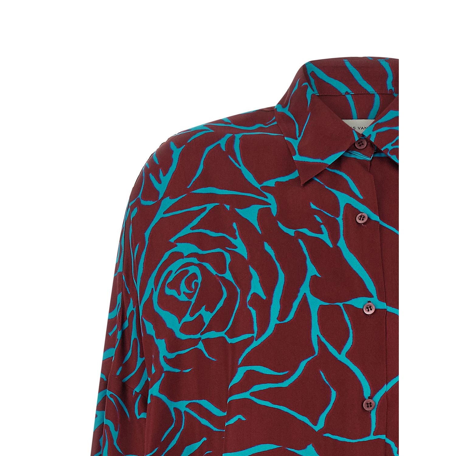 Dries Van Noten Bordeaux Viscose Blouse