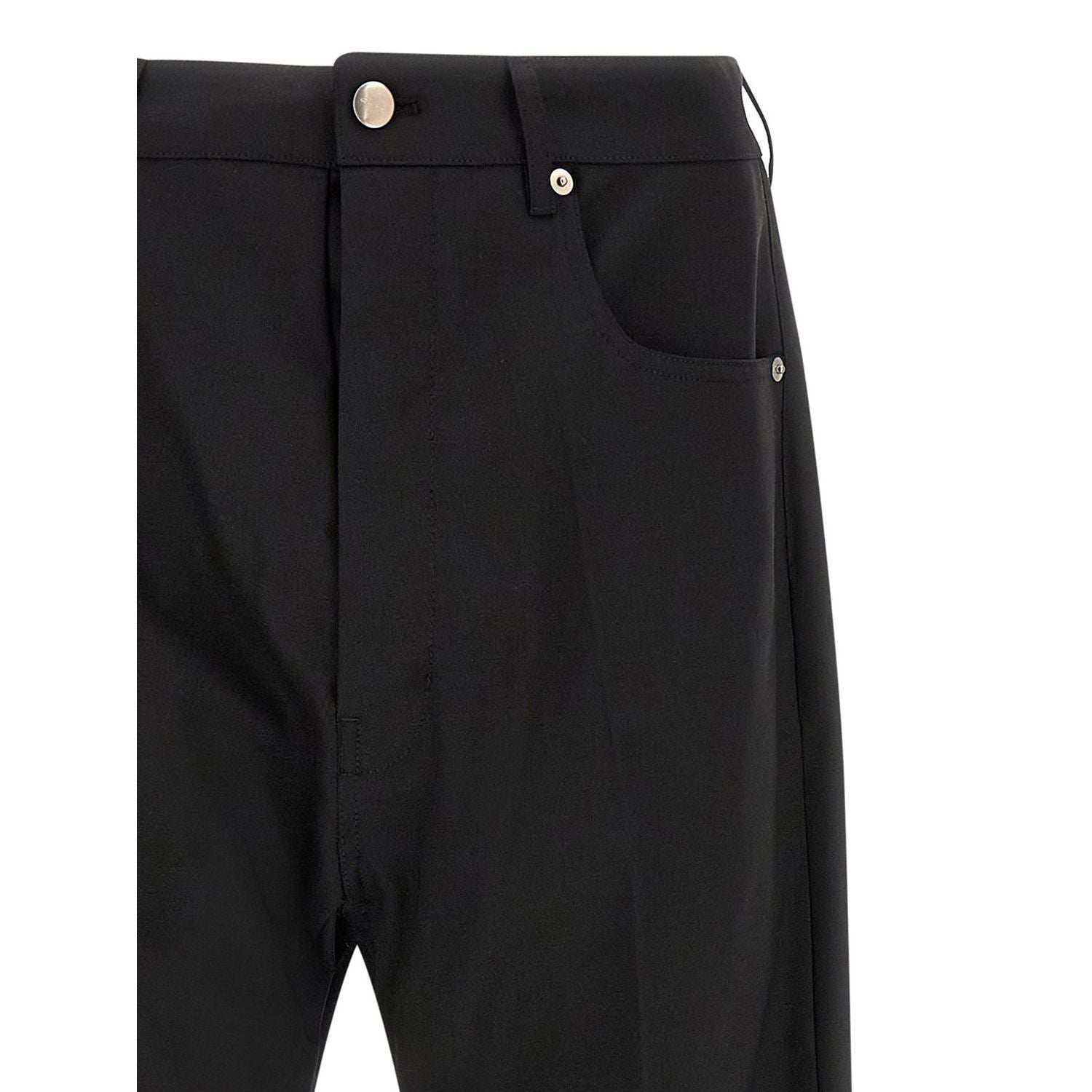 Rick Owens Black Wool Jeans Denim