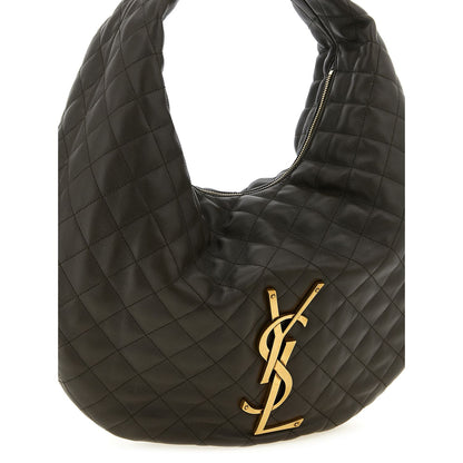 Saint Laurent Brown Lamb Leather Shoulder Bag