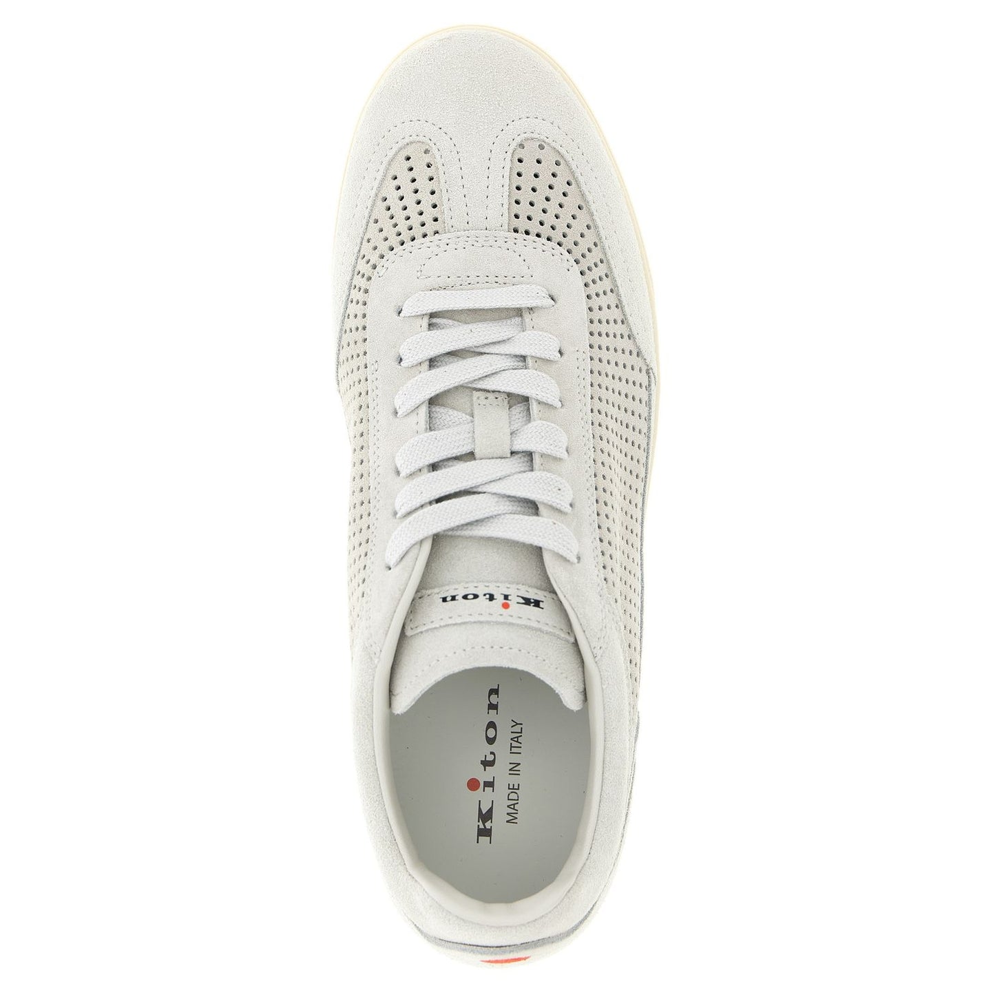 Kiton Gray Calfskin Low Top Sneakers