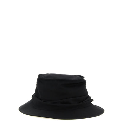 Yohji Yamamoto Black Wool Bucket Hat