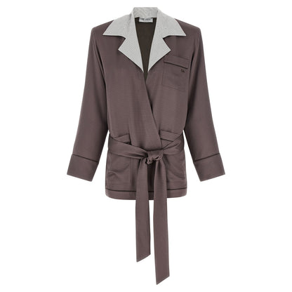 The Attico Purple Viscose Blazer