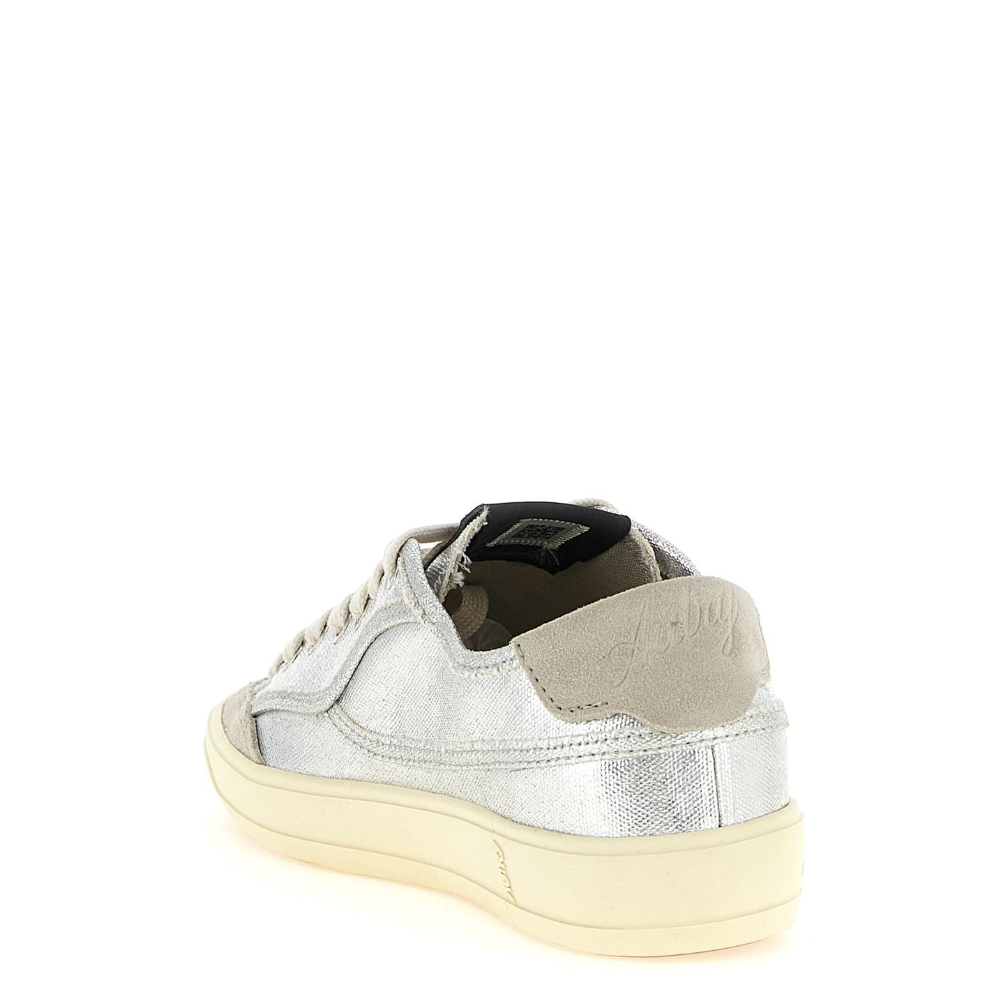 Autry Silver Canvas Low Top Sneakers