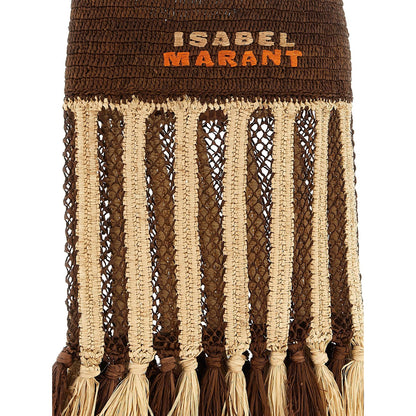 Isabel Marant Brown Raffia Shoulder Bag
