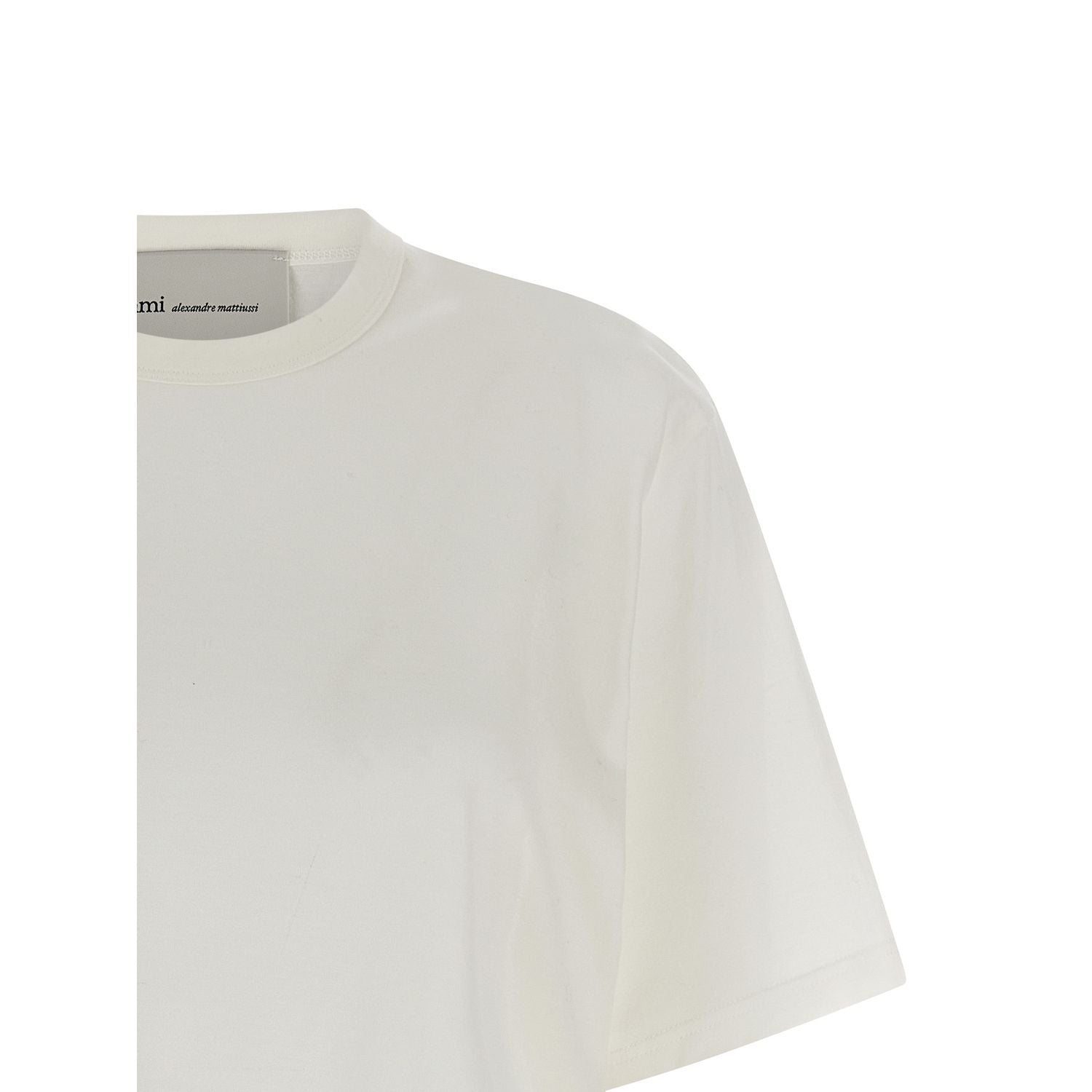 Ami Paris White Cotton T-Shirt