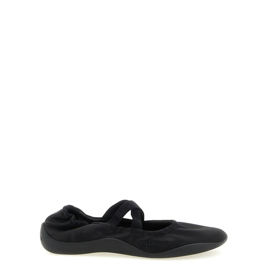 Balenciaga Black Polyester Ballet Flats