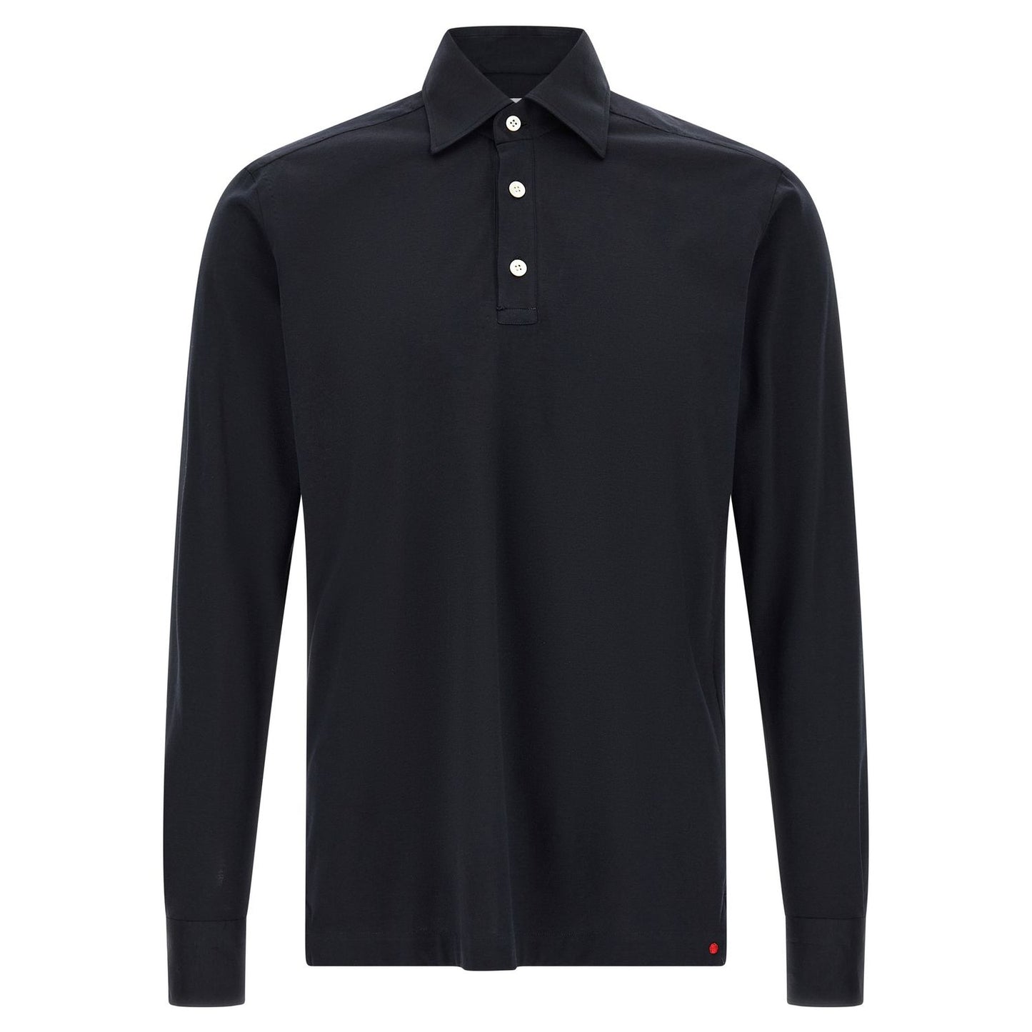 Kiton Blue Cotton Polo Shirt
