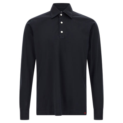 Kiton Blue Cotton Polo Shirt