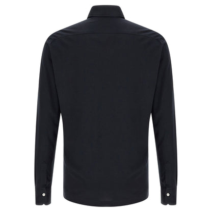 Kiton Blue Cotton Polo Shirt