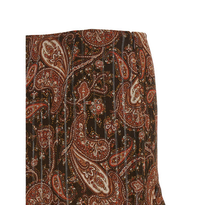 The Andamane Brown Viscose Mini Skirt