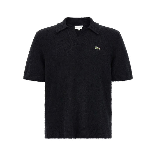 Lacoste Black Cotton Polo Shirt
