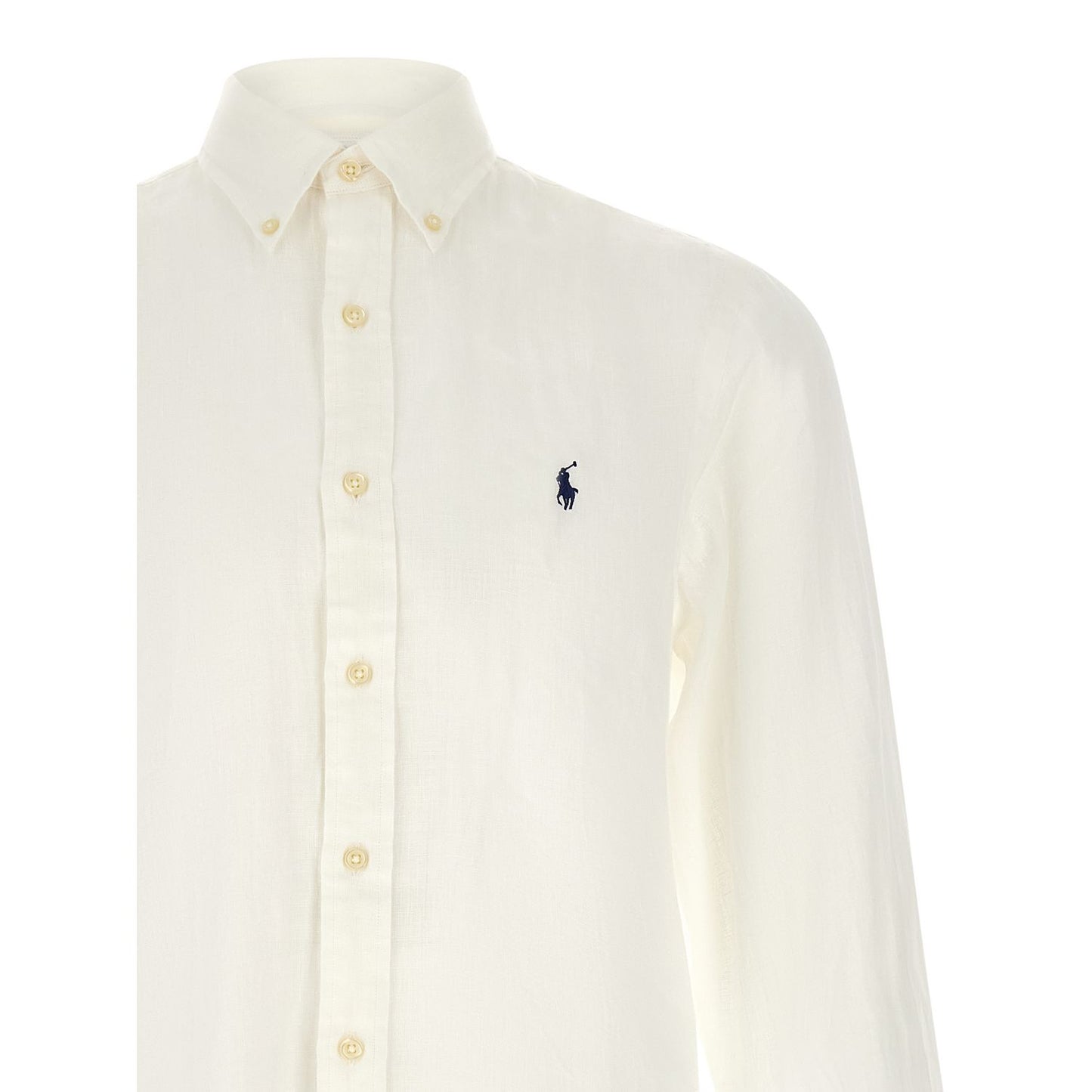 Polo Ralph Lauren White Linen Blouse