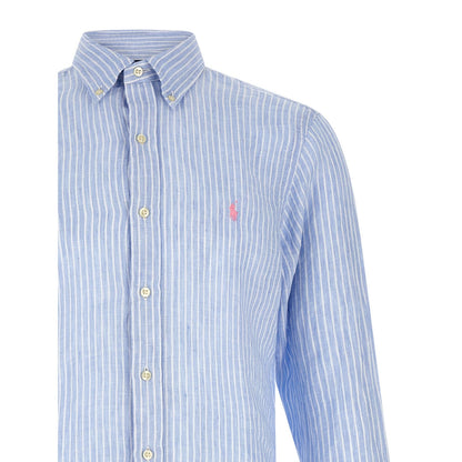 Polo Ralph Lauren Blue Linen Blouse