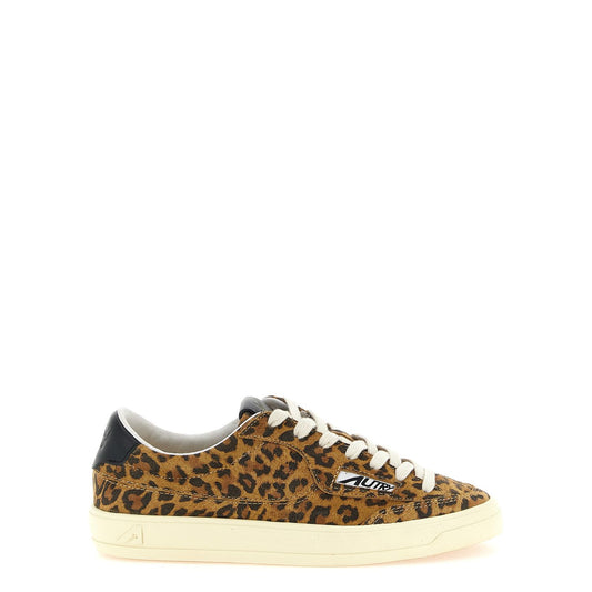 Autry Brown Cowhide Low Top Sneakers