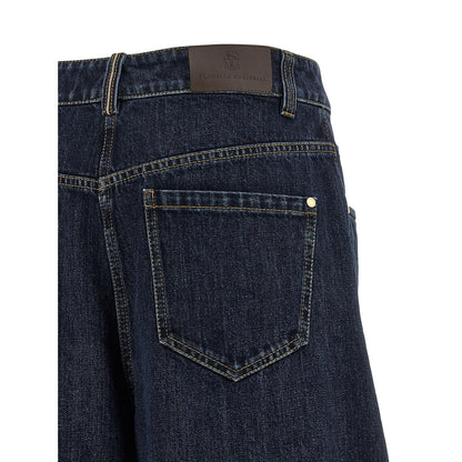 Brunello Cucinelli Blue Cotton Jeans Denim