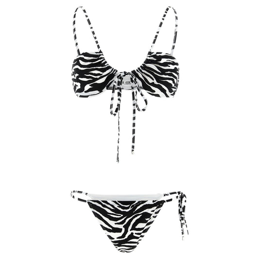 The Attico Bicolor Polyester Bikini