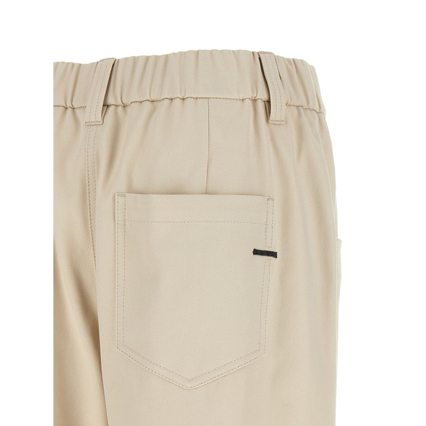 Brunello Cucinelli Beige Cotton Casual Pants