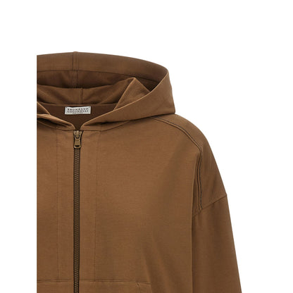 Brunello Cucinelli Brown Cotton Hoodie