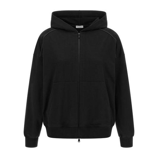 Brunello Cucinelli Black Cotton Sweatshirt