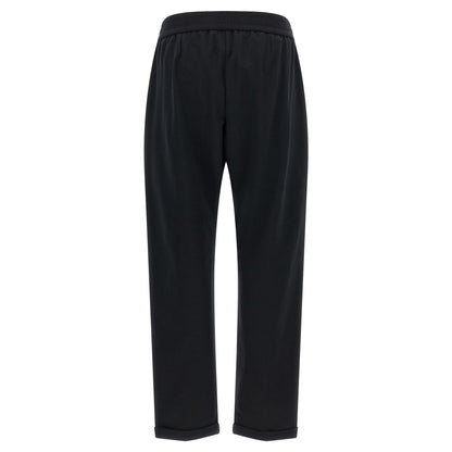 Brunello Cucinelli Black Cotton Joggers (Workout Pants)