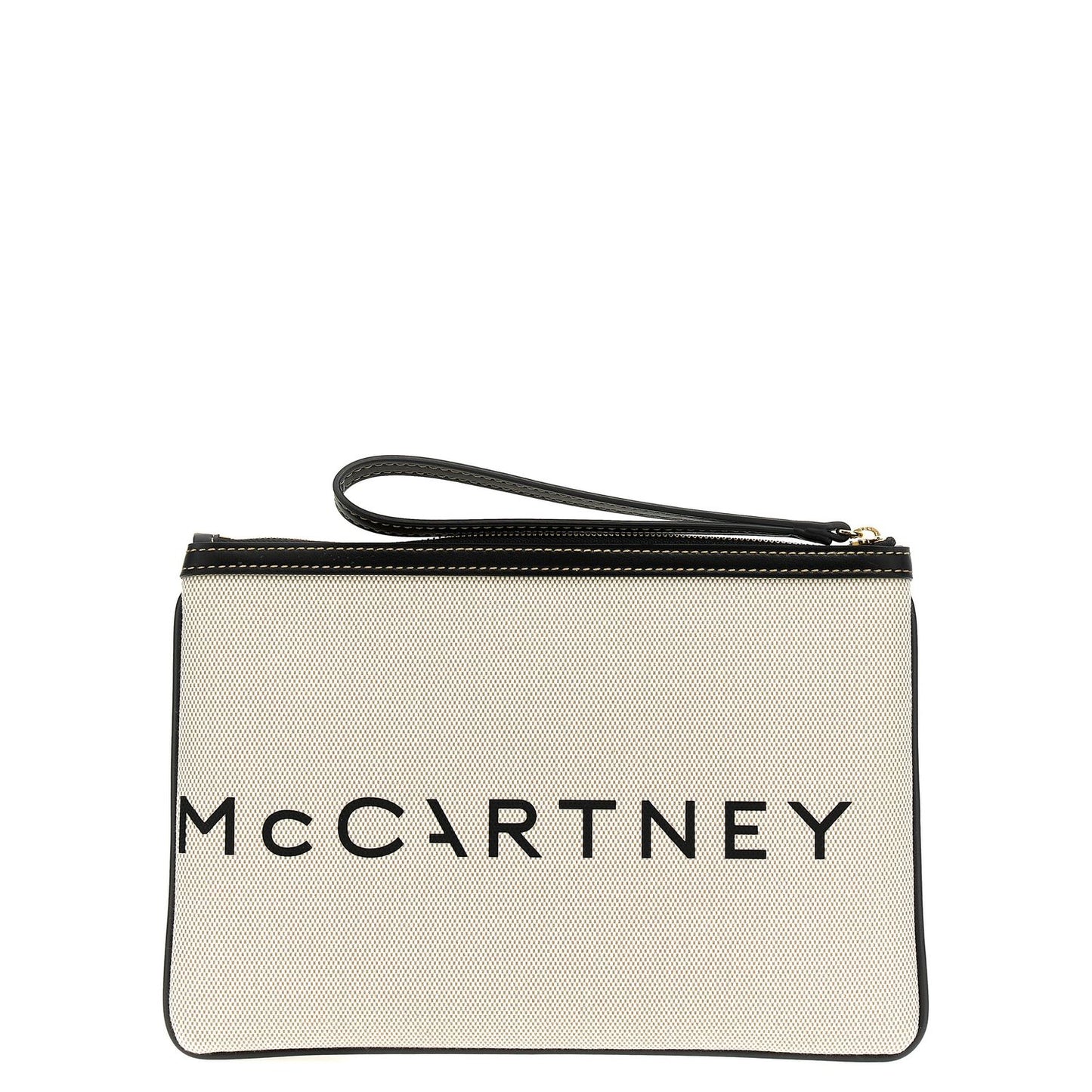 Stella McCartney Beige Cotton Clutch Bag