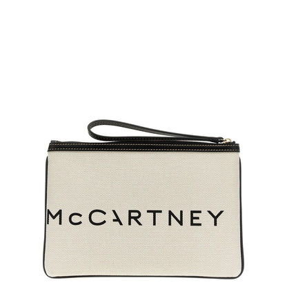 Stella McCartney Beige Cotton Clutch Bag
