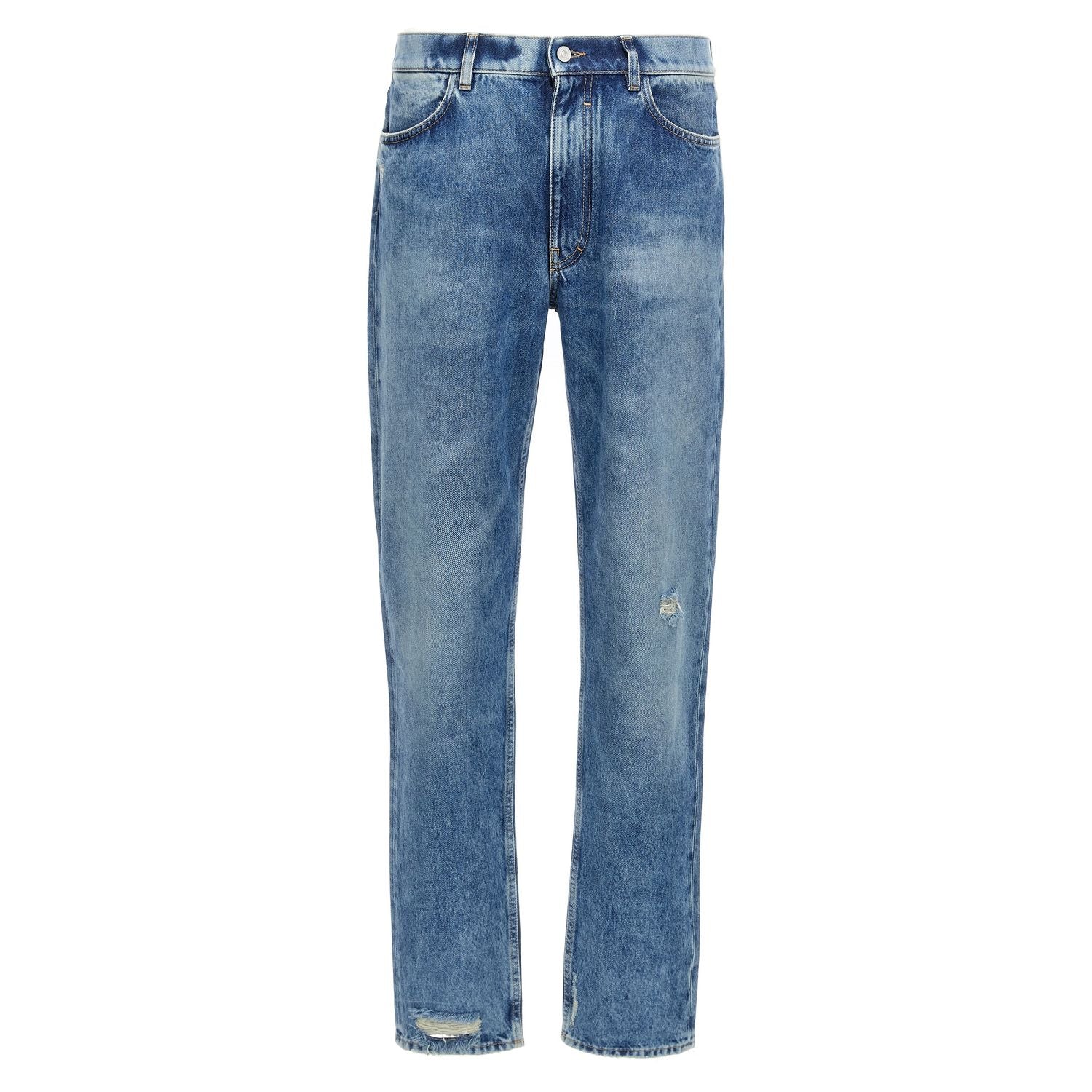 Givenchy Blue Cotton Straight-Leg Jeans