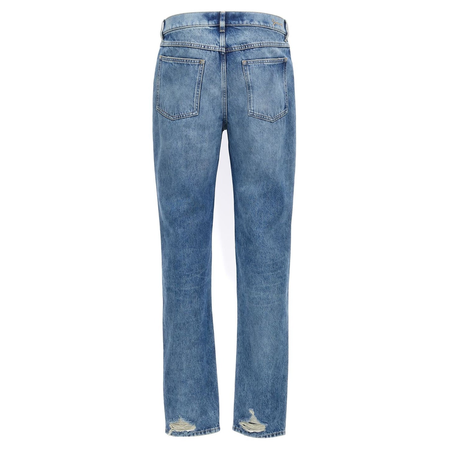 Givenchy Blue Cotton Straight-Leg Jeans
