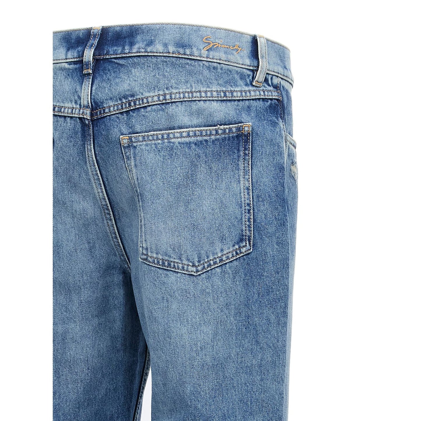 Givenchy Blue Cotton Straight-Leg Jeans