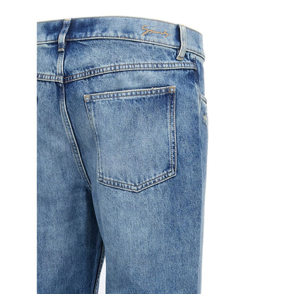 Givenchy Blue Cotton Straight-Leg Jeans