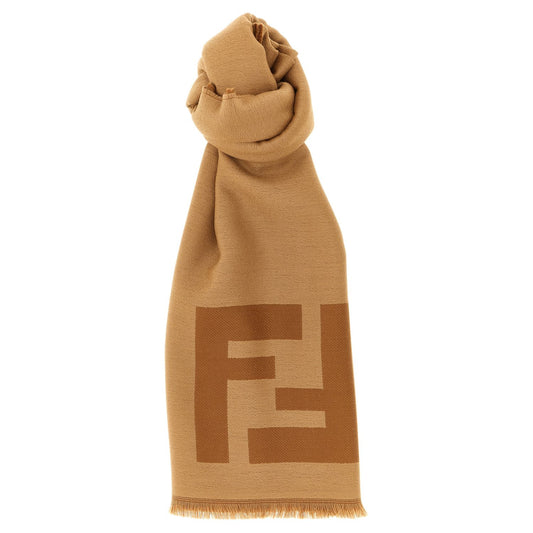 Fendi Brown Virgin Wool Foulard