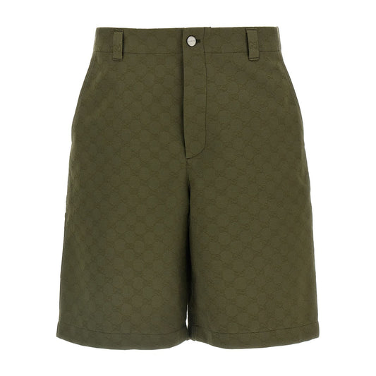 Gucci Bicolor Cotton Bermuda Shorts
