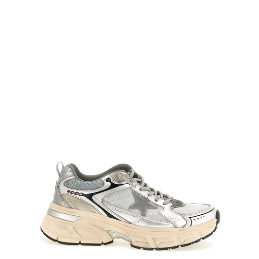 Golden Goose Silver Leather Chunky Sneakers