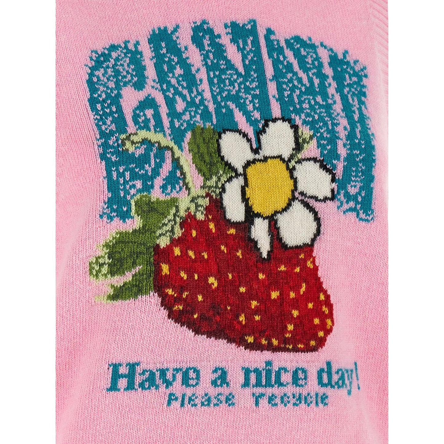 Ganni Multicolor Wool Sleeveles Sweater