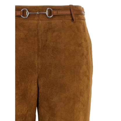 Gucci Brown Calfskin Pants