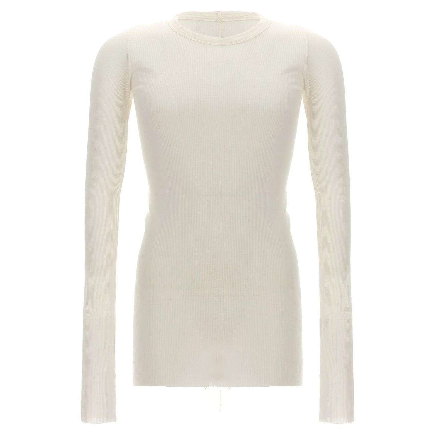 Rick Owens White Viscose T-Shirt