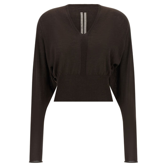 Rick Owens Brown Virgin Wool Shirt
