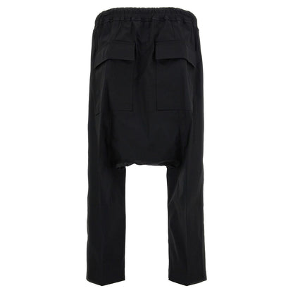 Rick Owens Black Cotton Casual Pants