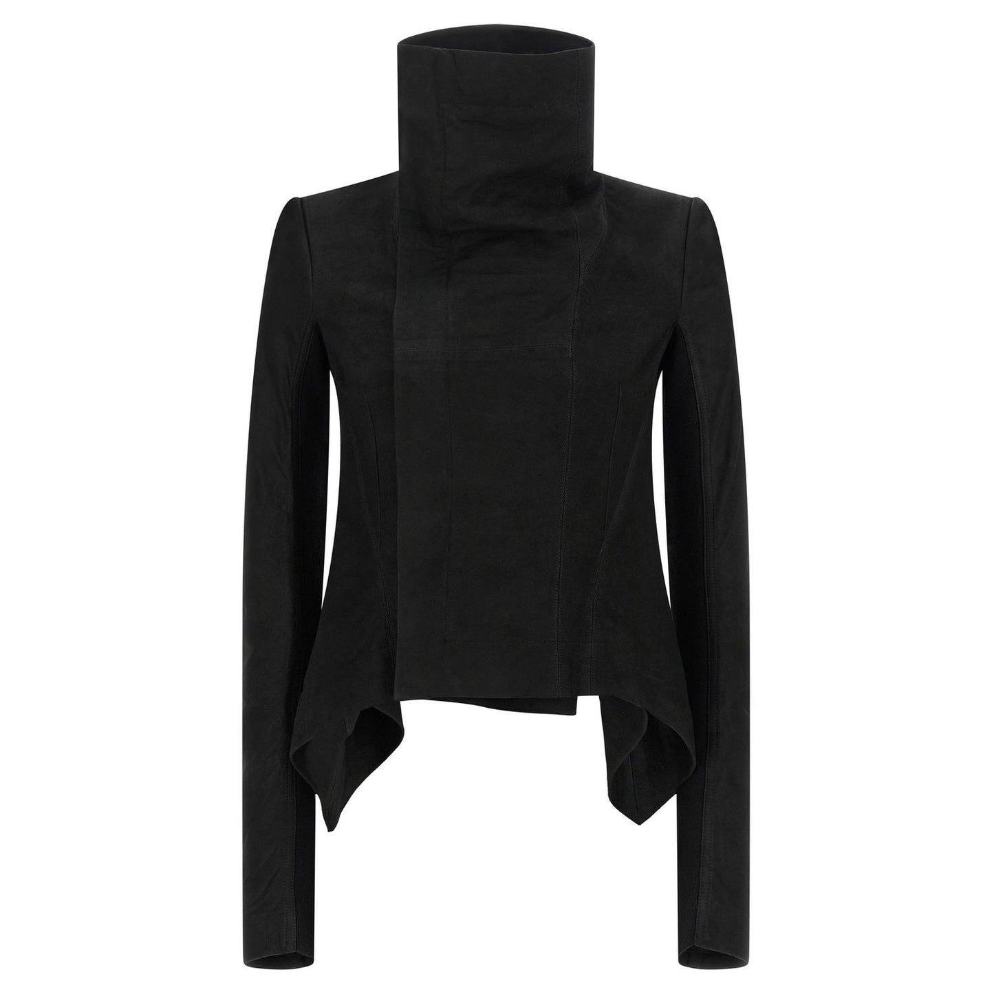Rick Owens Black Lamb Leather Leather Jacket