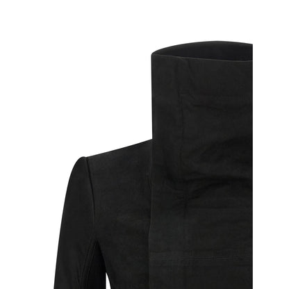 Rick Owens Black Lamb Leather Leather Jacket
