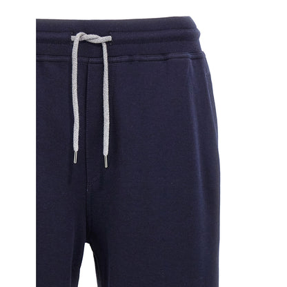Brunello Cucinelli Blue Cotton Joggers (Workout Pants)