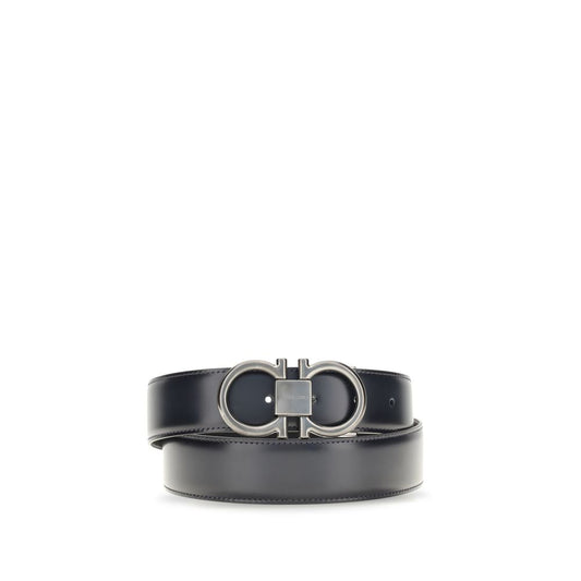 Ferragamo Blue Calf Leather Bos Taurus Regular Belt