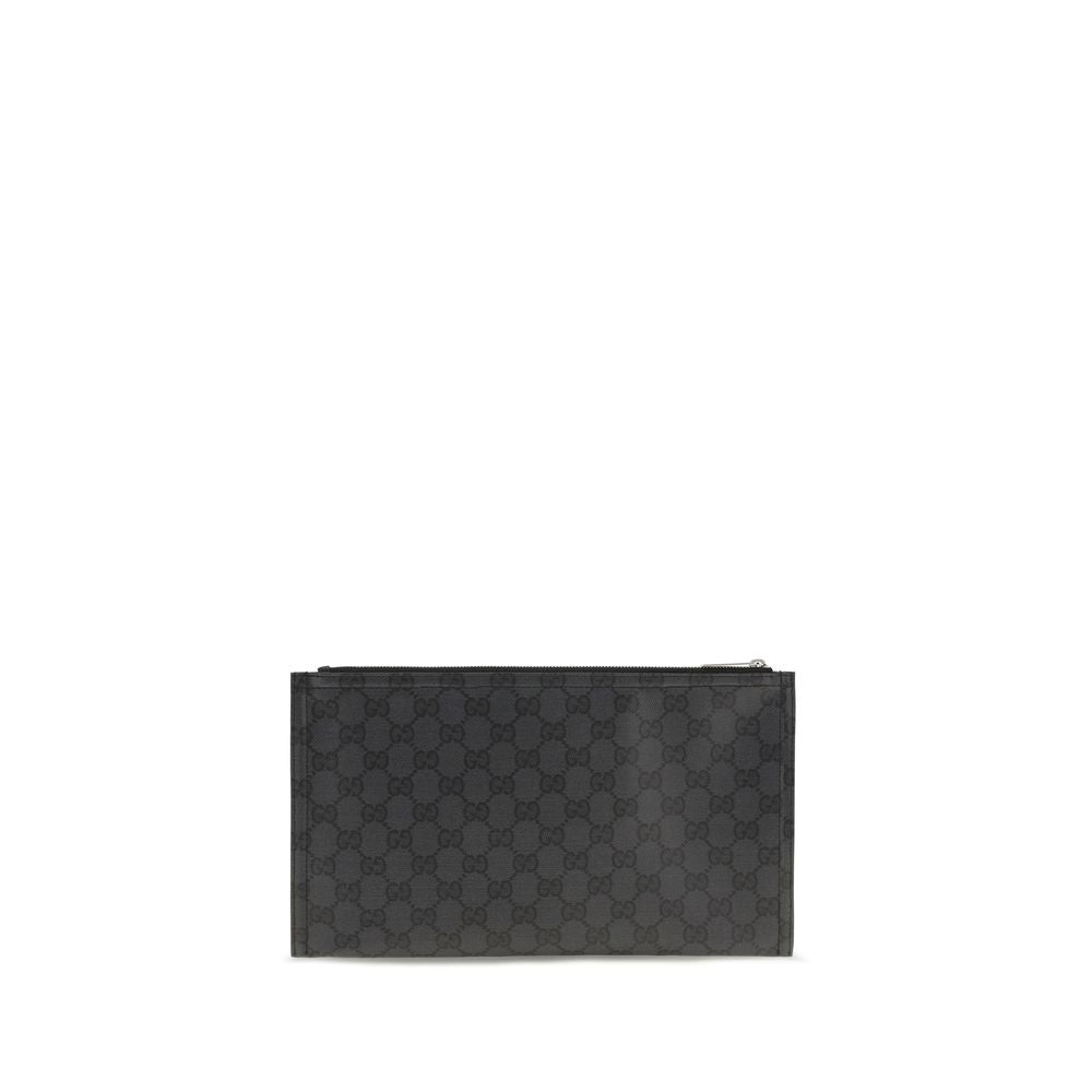 Gucci Black Fabric Clutch Bag