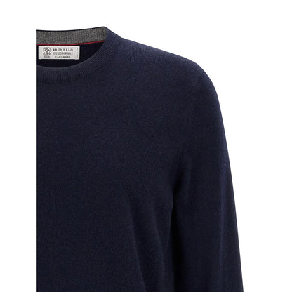 Brunello Cucinelli Blue Cashmere Cardigan