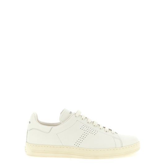 Tom Ford White Leather Low Top Sneakers
