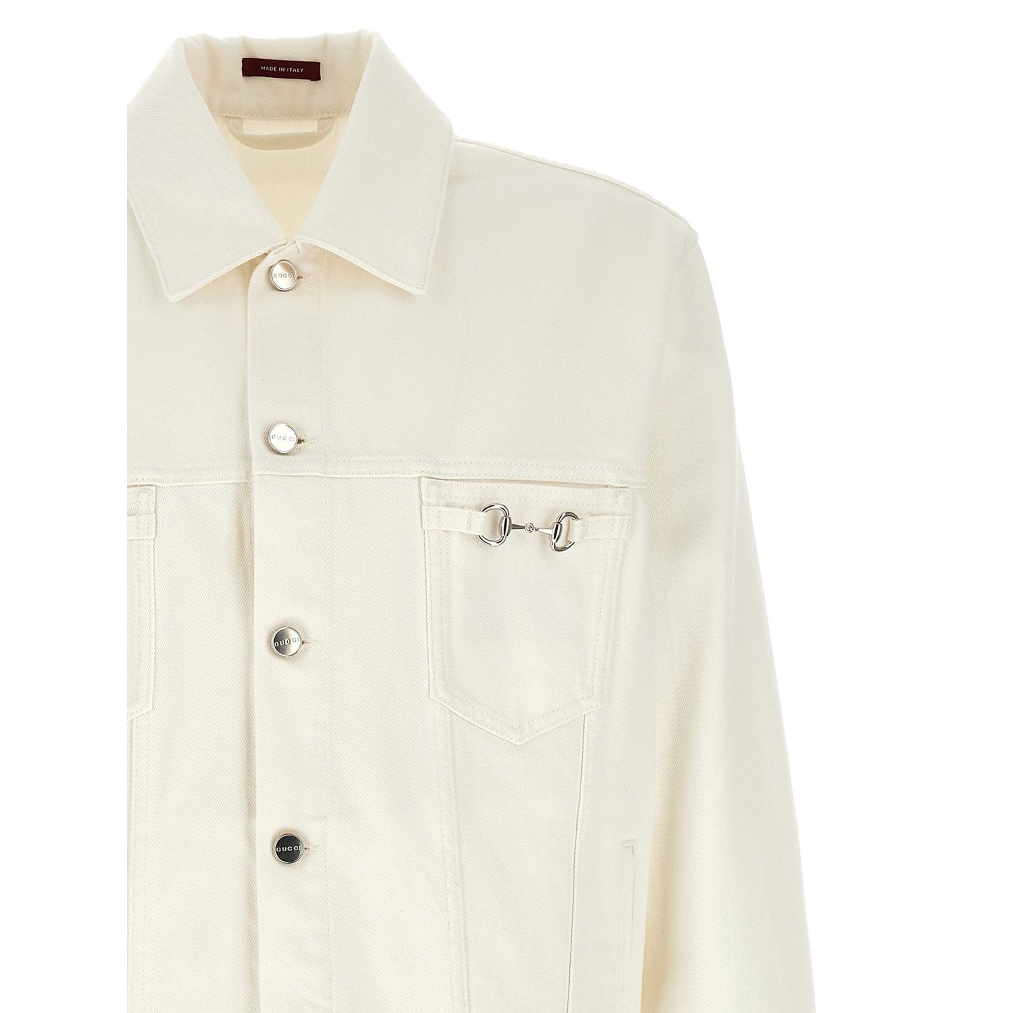 Gucci White Cotton Denim Jacket