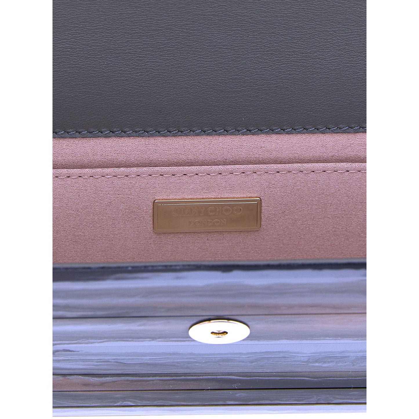 Jimmy Choo Gray Polyester Clutch Bag